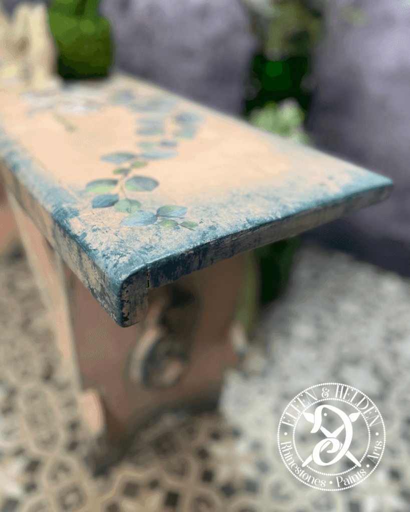 Terra Apricot flower bench side view 6