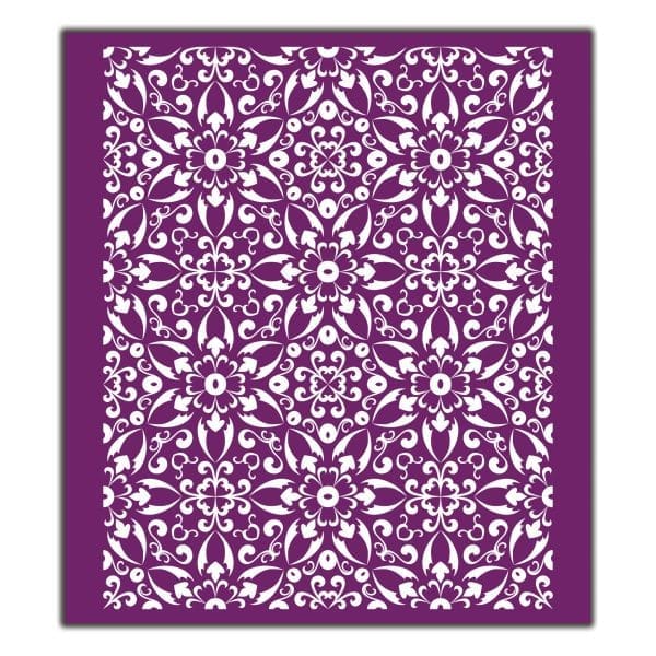Belles and Whistles Silkscreen stencil Delicate Lace 20x25cm - slightly adhesive - reusable - Image 3