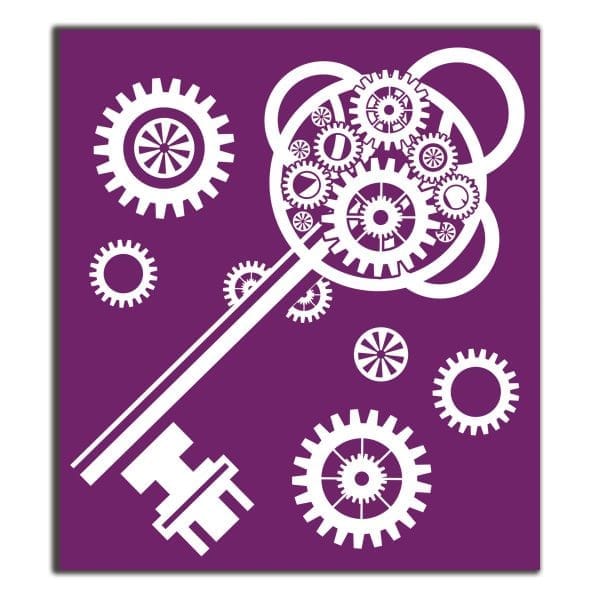 Belles and Whistles Silkscreen stencil steampunk 20x25cm - slightly adhesive - reusable - Image 4