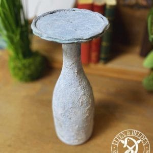 Candlestick Elfen & Helden "French Champagne Simply Dusty Blue" Vintage - hand-painted - unique