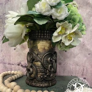 Flower pot/vase Elfen & Helden "Tin Abundance" Vintage - hand-painted - unique