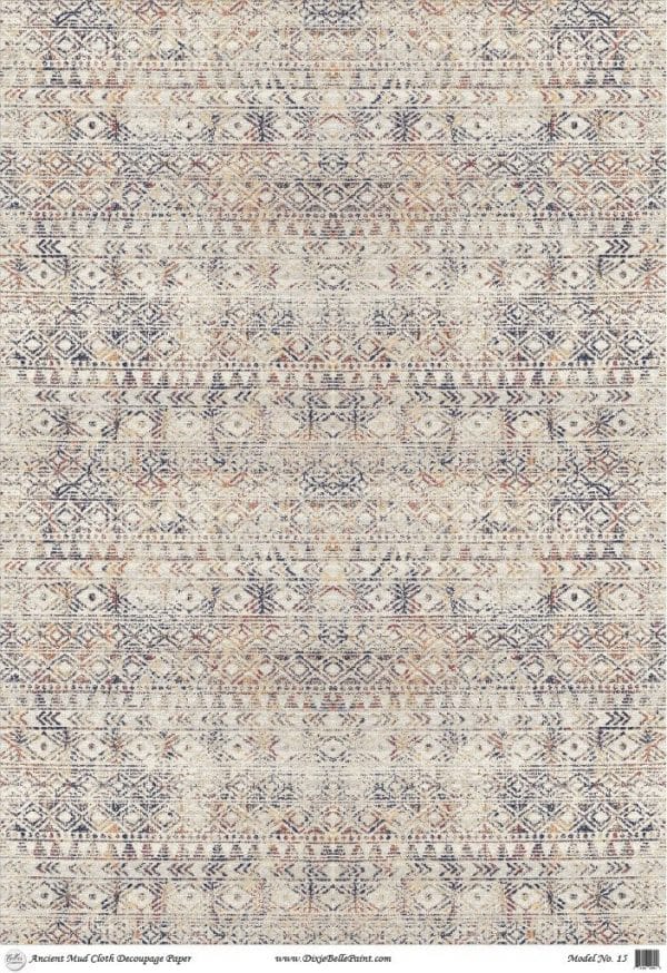 Belles & Whistles Rice Decoupage A1 Ancient Mud Cloth 59.4 x 84.1 cm
