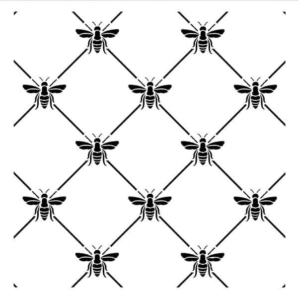 Posh Chalk stencil Bee Poshitive 30x30cm