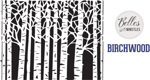Belles and Whistles Birchwood stencil 40x50cm - non-adhesive - reusable