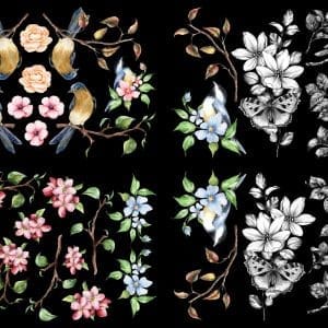 Belles & Whistles Transfer Birds, Blossoms and Branches 15.24 cm x 30.48 cm
