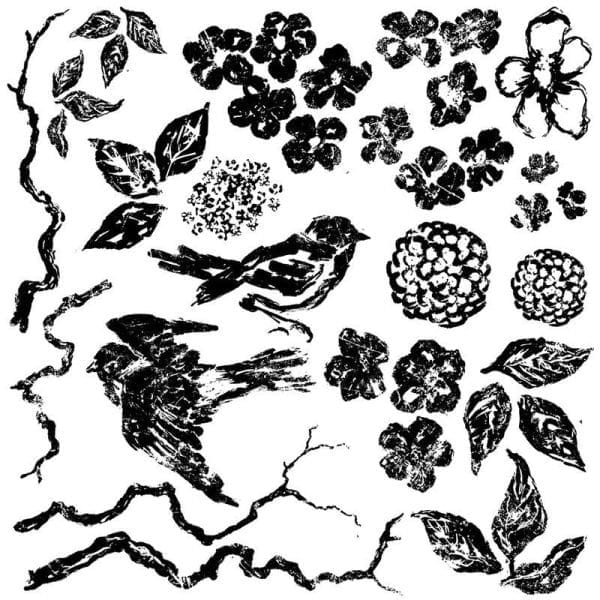 IOD Decor Stamp Branches Blossoms