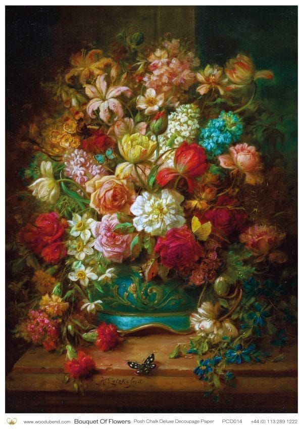 Posh Chalk Deluxe Decoupage BOUQUET OF FLOWERS