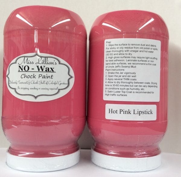 Miss Lillian's NO WAX Chock Paint Hot Pink Lipstick