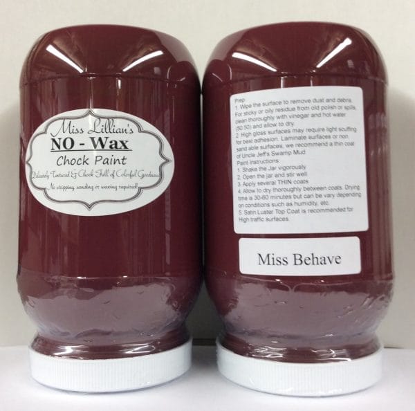 Miss Lillian's NO WAX Chock Paint Miss Behave