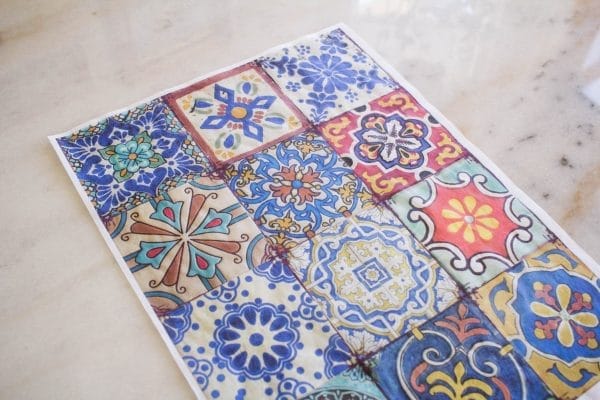 Belles & Whistles Rice Decoupage Paper Colorful Tiles 3 sheets à 30 x 42cm - Image 2