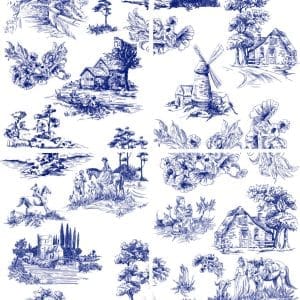 Belles & Whistles Transfer Cottage Toile 61 x 81 cm