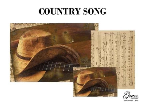 Grace on Design decoupage paper "Country Song" set of 3