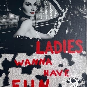 Canvas picture Motivation - Cru Ella Ladies wanna have fun - portrait format 50 x 40 cm