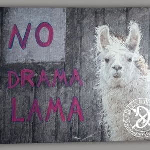 Canvas picture Motivation - Bruce No Drama Lama - landscape format 80 x 60 cm