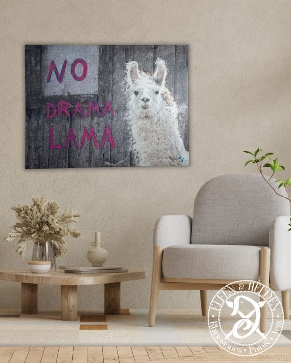 Canvas picture Motivation - Bruce No Drama Lama - landscape format 80 x 60 cm - Image 2