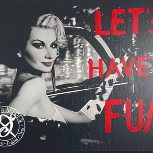 Canvas picture Motivation - Cru Ella Let's have fun - landscape format 60 x 80 cm