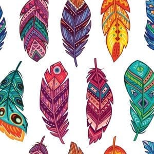 Belles & Whistles rice decoupage paper feathers 3 sheets à 30 x 30cm