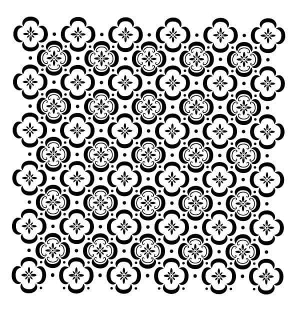 Posh Chalk Stencil Floor Tile 50x50cm