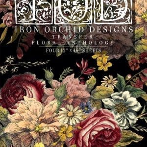 IOD Decor Transfer "Floral Anthology" 12 x 16 inch Block