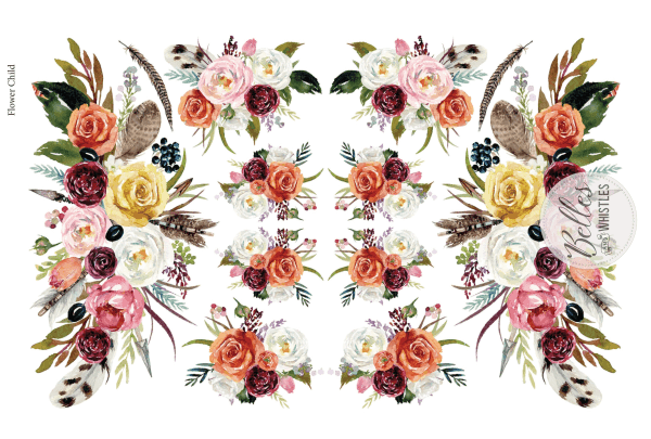 Belles & Whistles Transfer Flower Child 61 x 81 cm