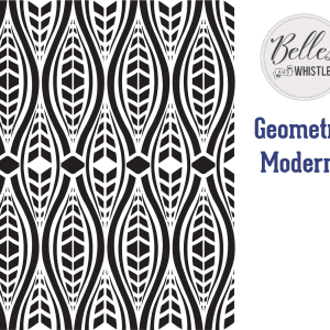 Belles and Whistles stencil Geometric Moderne 40x50cm - non-adhesive - reusable