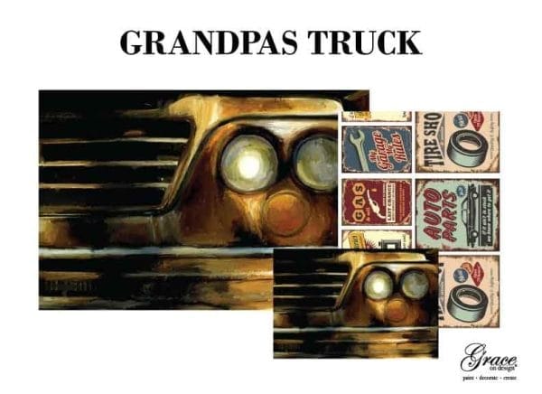 Grace on Design decoupage paper "Grandpa's Truck" set of 3