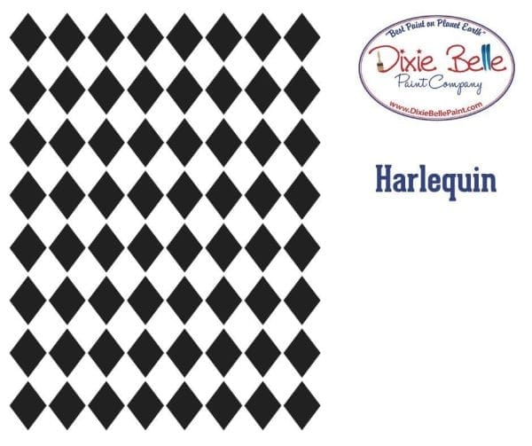 Belles and Whistles stencil - non-adhesive - reusable - Harlequin 40x50cm