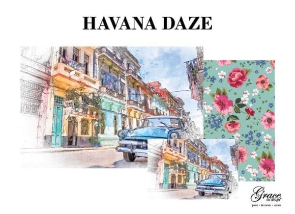 Grace on Design decoupage paper "Havana Daze" set of 3