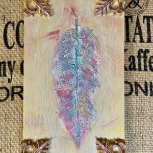 Picture / Wooden sign Elfen & Helden "Light as a feather" Vintage - Shabby - Unique 17 x 30 cm