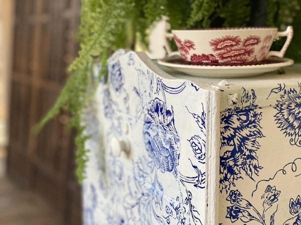 IOD Paint Inlays Indigo Floral 12 x 16 inch Block - Image 3
