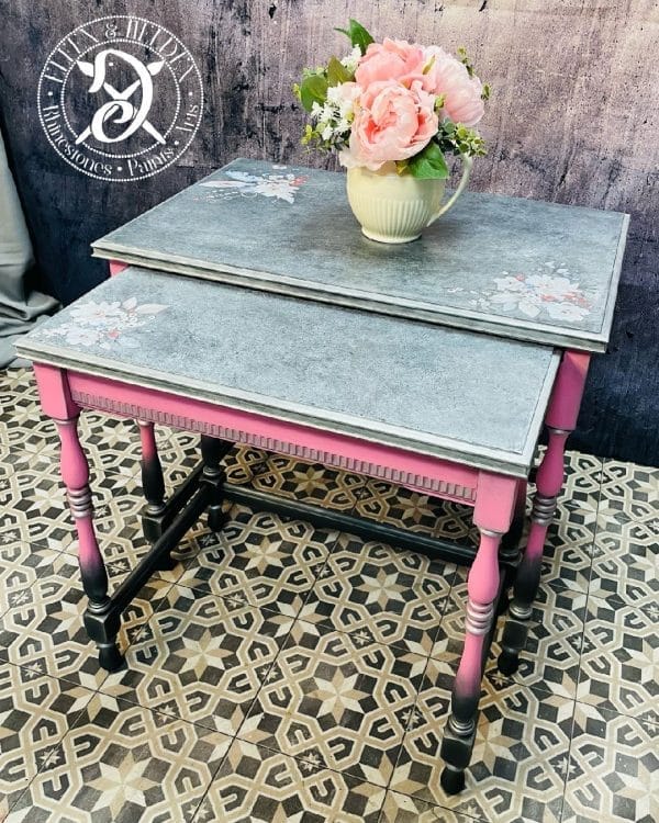 Side table set Elfen & Helden "Bohemian Wedding" - Hand-painted, solid wood, unique - Image 8