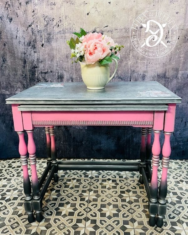 Side table set Elfen & Helden "Bohemian Wedding" - Hand-painted, solid wood, unique