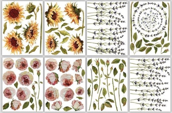 IOD Decor Transfer "Painterly Floral" 12 x 16 inch block - Image 3