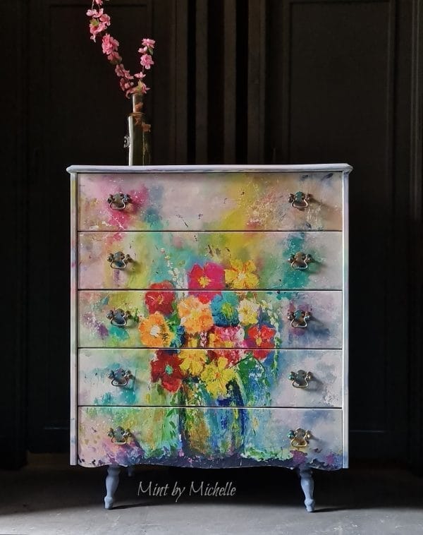 Mint by Michelle decoupage paper "Karen's Technicolour Bouquet" - Image 2