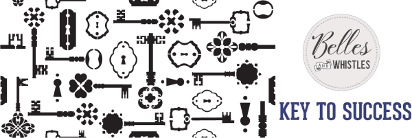 Belles and Whistles stencil - non-adhesive - reusable - Key to Success 19,05cm x 38,1cm