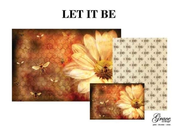 Grace on Design decoupage paper "Let it Bee" set of 3