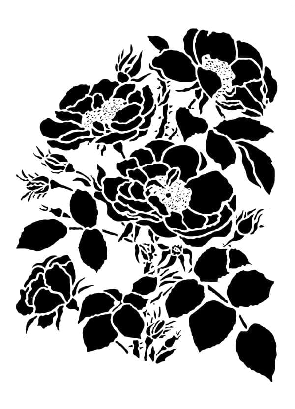 Posh Chalk stencil Lovely Lush Posey 25x35cm