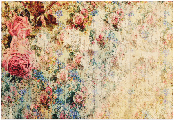 Belles & Whistles Rice Decoupage A1 Lovely Sonnet 59.4 x 84.1 cm