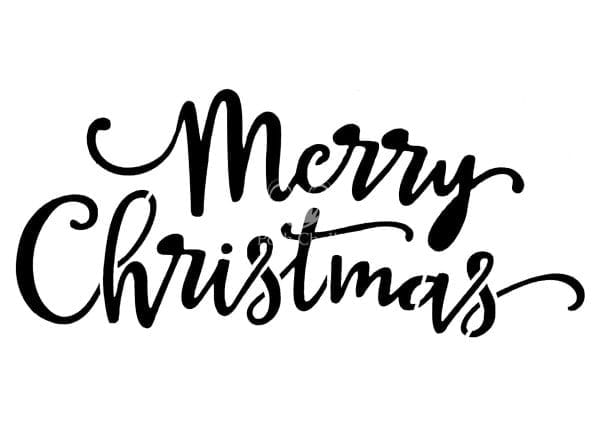 Posh Chalk stencil Merry Christmas 21x30cm