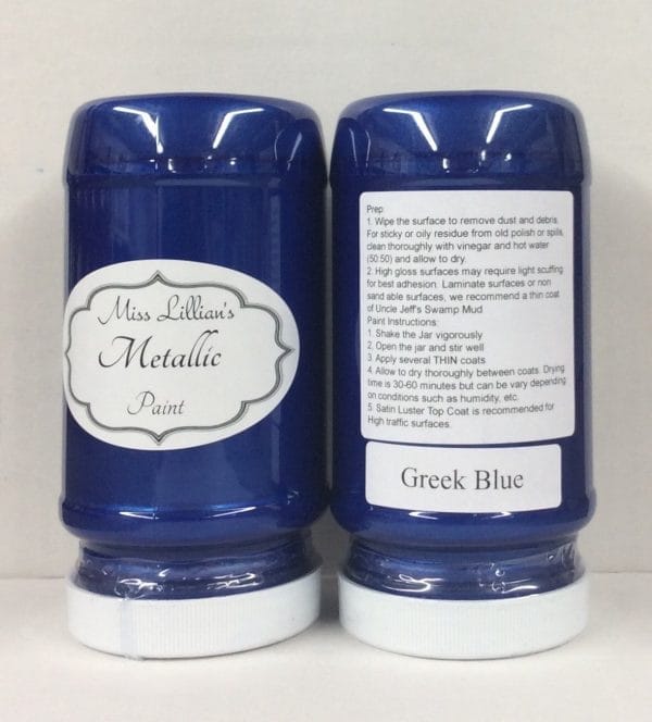Miss Lillian's Metallic Paint Greek Blue