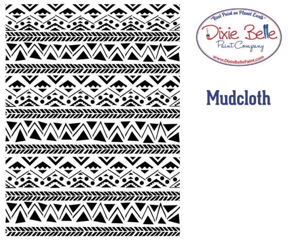Belles and Whistles Mudcloth stencil 40x50cm - non-adhesive - reusable