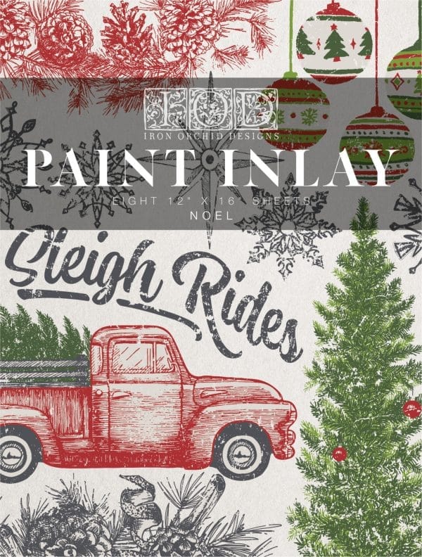 IOD Paint Inlays NOEL 12 x 16 inch Block
