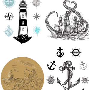 Belles & Whistles Transfer Nautical Life 65 x 81 cm
