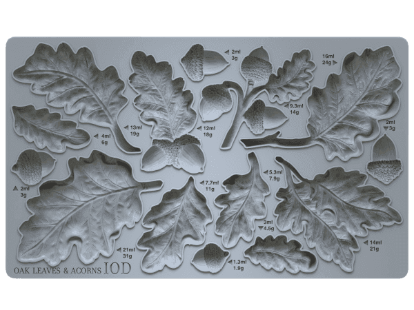 IOD Decor Mould OAK LEAVES & ACORNS