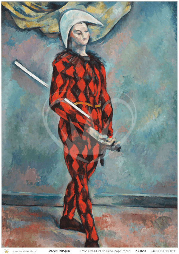 Posh Chalk Deluxe Decoupage SCARLET HARLEQUIN