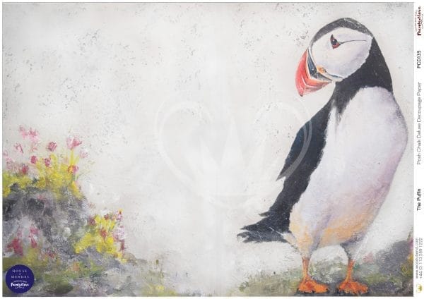 Posh Chalk Deluxe Decoupage THE PUFFIN - The House of Mendes Collection