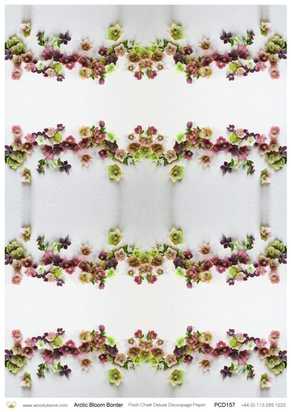 Posh Chalk Deluxe Decoupage ARCTIC BLOOM BORDER - The House of Mendes Collection
