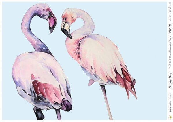 Posh Chalk Deluxe Decoupage FLAMINGO FLING - The House of Mendes Collection