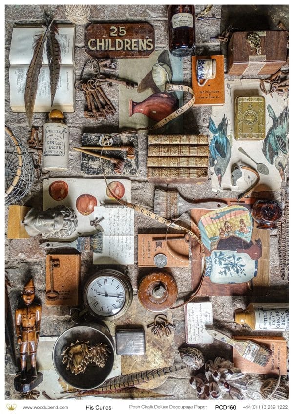 Posh Chalk Deluxe Decoupage HIS CURIOS - The House of Mendes Collection