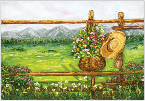Belles & Whistles Rice Decoupage A1 Painted Terrain 59.4 x 84.1 cm